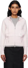 Thom Browne Cotton Hoodie With Drawstring Hood And Pockets In Pink