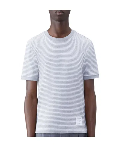 Thom Browne Pinstripe Pattern Cotton T-shirt In White