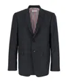 Thom Browne Grey Pinstripe Single-breasted Jacket In Wool Man In Blue