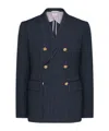 Thom Browne Pinstripe Wool Blazer In Black