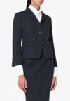 Thom Browne Pinstripe Wool Blazer In Blue