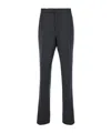 Thom Browne Grey Pinstripe Pants With Concealed Closure In Wool Man In Black