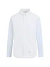 Thom Browne Striped Button Down Shirt Long Sleeves In Blue