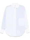 Thom Browne Pinstriped Poplin Shirt In White