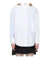 Thom Browne Pinstriped Poplin Shirt In White