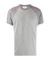 Thom Browne Tb Rwb Arm Tape Classic Pique Ss Tee Gry In Gray