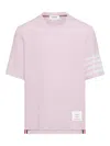 Thom Browne Piqué 4-bar T-shirt In Pink