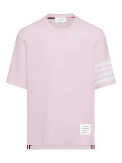 Thom Browne Piqué 4-bar T-shirt In Pink