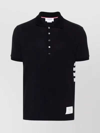 Thom Browne Cotton Polo Shirt In Black