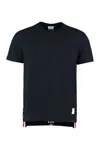 Thom Browne Navy Blue Medium Weight Cotton Jersey T-shirt In Blue