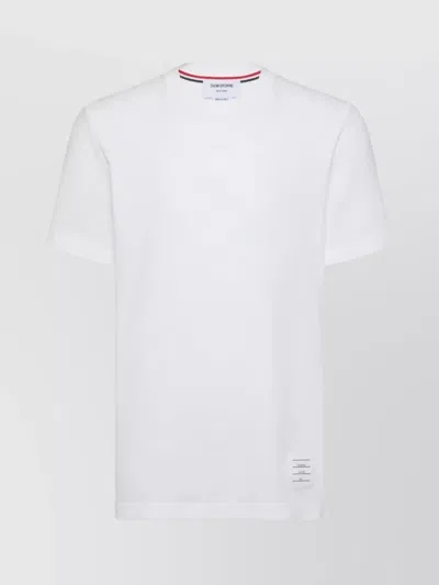 THOM BROWNE PIQUÉ CREW NECK SHORT SLEEVE T-SHIRT