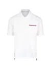 Thom Browne Rwb Trim Jersey Polo Short