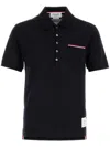 Thom Browne Pique Pocket Polo Clothing In Blue