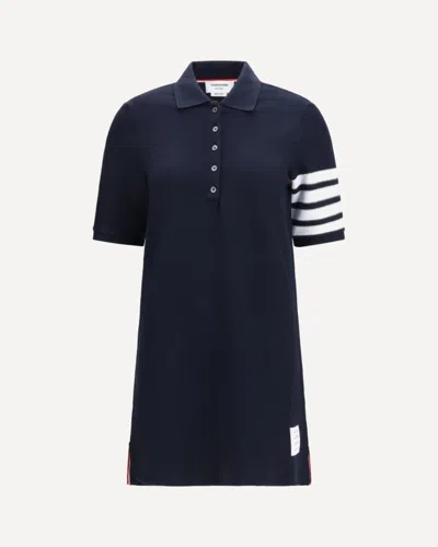 Thom Browne Piqué Polo Dress In Blue