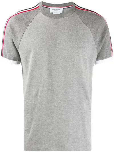 Thom Browne Piqué Raglan-sleeve T-shirt In Grey