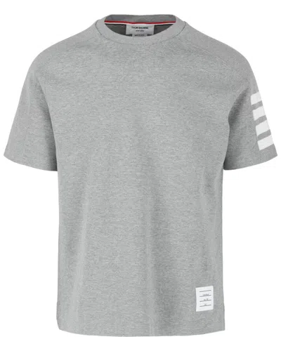 Thom Browne Logo-patch Detail T-shirt In Grey
