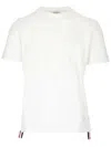 Thom Browne Jersey Relaxed Side Slit Tee Clothing In White