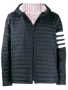Thom Browne 4-bar Stripe Padded Jacket In Blue
