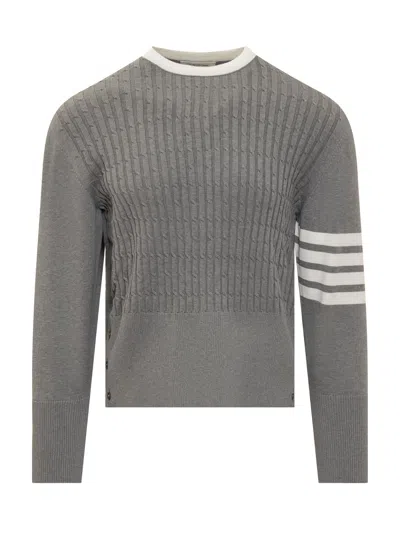 Thom Browne Placed Baby Cable Sweater