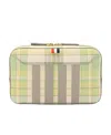 Thom Browne Plaid-check Print Belt Bag In Nude