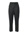 Thom Browne Plaid-check Tailored Trousers In Black