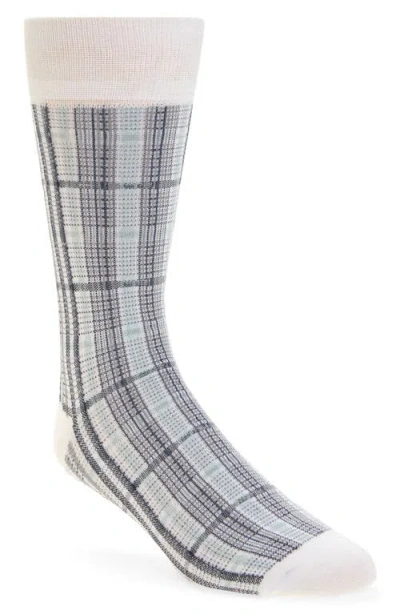 Thom Browne Plaid Jacquard Cotton Blend Socks In White