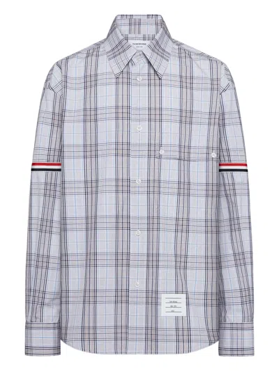 Thom Browne Plaid-patterned Shirt In Gray