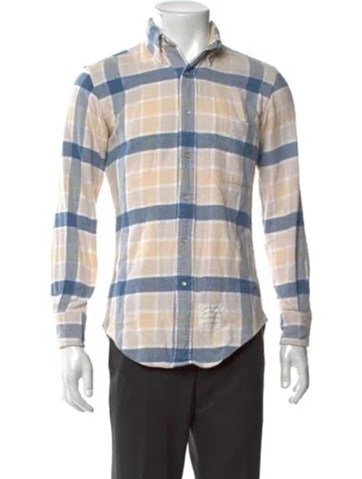 Pre-owned Thom Browne Plaid Plaid Print Shirt In Neutral
