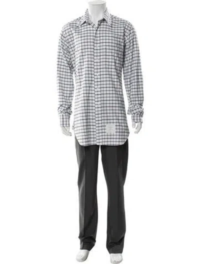 Pre-owned Thom Browne Plaid Print Long Sleeve Dress Shirt In Multi