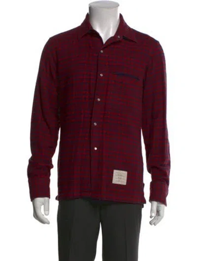 Pre-owned Thom Browne Plaid Print Long Sleeve Shirt In Multi