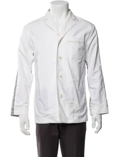 Pre-owned Thom Browne Plaid Print Long Sleeve Shirt In Pink/white