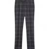 Thom Browne Plaid Wool Backstrap Pants In Black