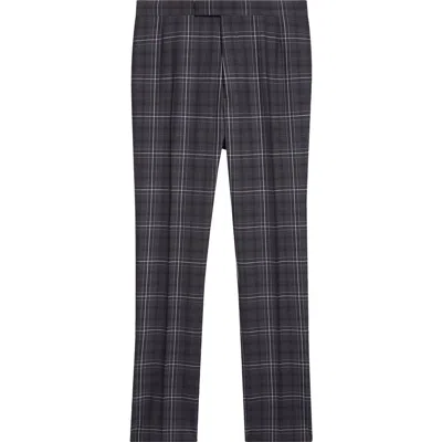 Thom Browne Plaid Wool Backstrap Pants In Black