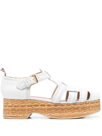 Thom Browne Plateau-sandalen In White