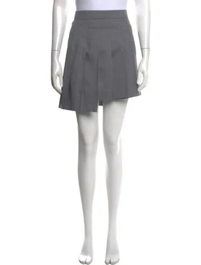 Pre-owned Thom Browne Pleated Accents Mini Skirt In Grey