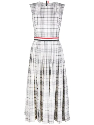 Thom Browne Kleid Mit Karomuster In Grey