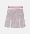 THOM BROWNE PLEATED COTTON-BLEND MINISKIRT