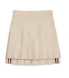 Thom Browne Pleated Dropped-back Skirt In Beige