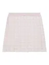 Thom Browne Pleated Gingham Mini Skirt In Pink