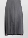 Thom Browne Medium Grey School Uniform Plain Weave Below-the-knee Pleated Skirt