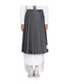 Thom Browne Pleated Midi Skirt In Black