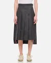 Thom Browne Pleated Midi Skirt In Grey