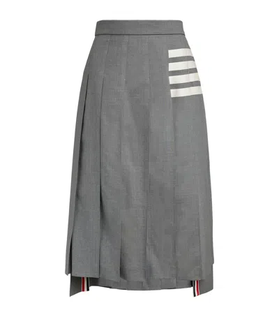 Thom Browne Pleated Skirt In Grey