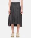 Thom Browne Pleated Midi Skirt In Grey