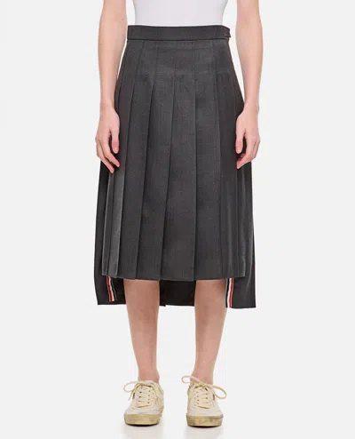 THOM BROWNE PLEATED MIDI SKIRT