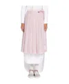 Shop Thom Browne Pleated Midi Skirt In Pink