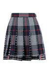 Thom Browne Mini Skirt With Pleated Design And Tricolor Detail