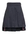Thom Browne Pleated Mini Skirt In Black