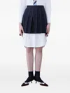 Thom Browne Pleated Mini Skirt In Blue