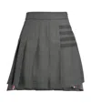 Thom Browne Thigh Length Dropped Back Pleated Skirt In Grey